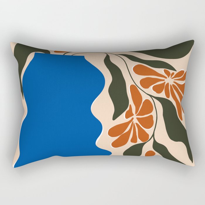 Tropical flower pot Rectangular Pillow Gallery Image 1