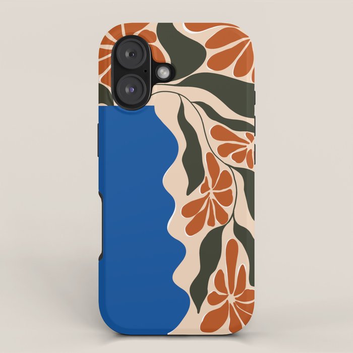 Tropical flower pot iPhone Case Gallery Image 1