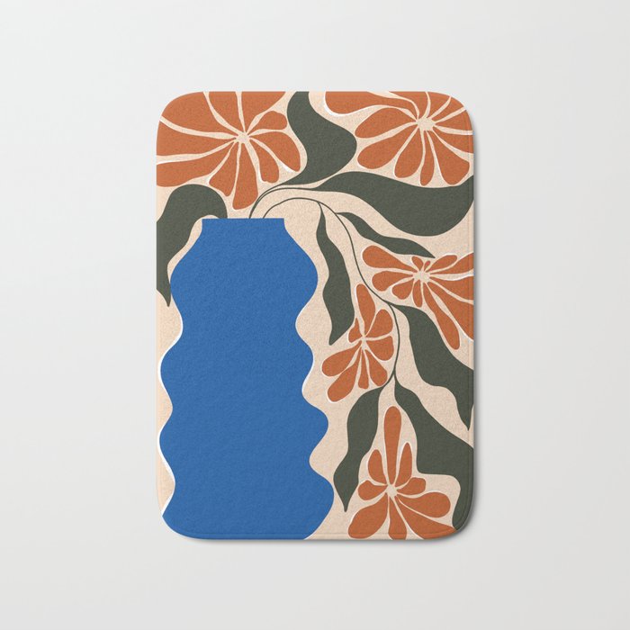 Tropical flower pot Bath Mat Gallery Image 1