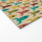 Little Rockets - Atomic Age Mid-Century Modern Pattern in Mid Mod Multicolour  Welcome Mat Gallery Image 2