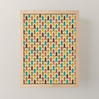 Little Rockets - Atomic Age Mid-Century Modern Pattern in Mid Mod Multicolour  Mini Art Print Gallery Image 1