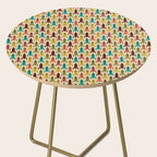 Little Rockets - Atomic Age Mid-Century Modern Pattern in Mid Mod Multicolour  Side Table Gallery Image 2