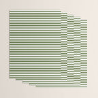Dark Olive Green and White Horizontal Stripe Pattern for Elegant Interior Accents Wrapping Paper Gallery Image 3