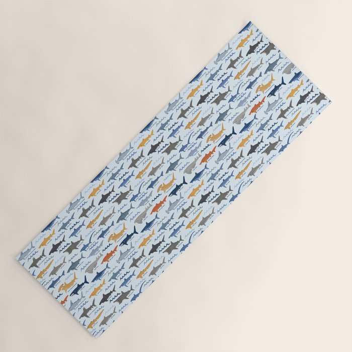 Shark Species Identification Chart Yoga Mat Gallery Image 1