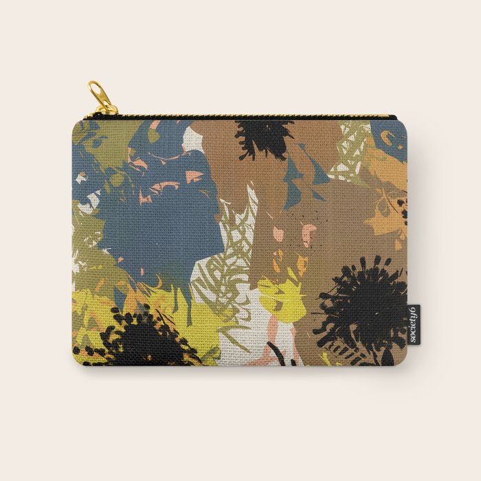 Yellow Ochre Florals Carry All Pouch Gallery Image 1