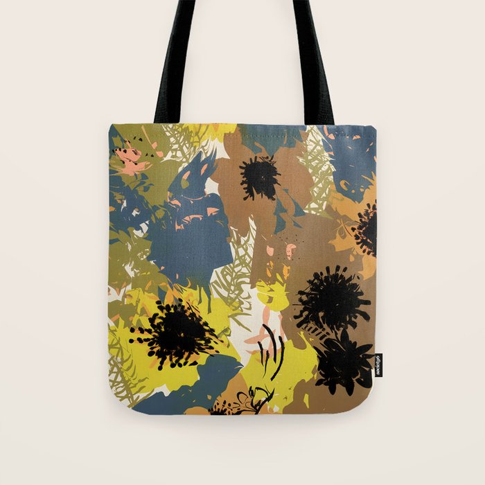 Yellow Ochre Florals Tote Bag Gallery Image 1