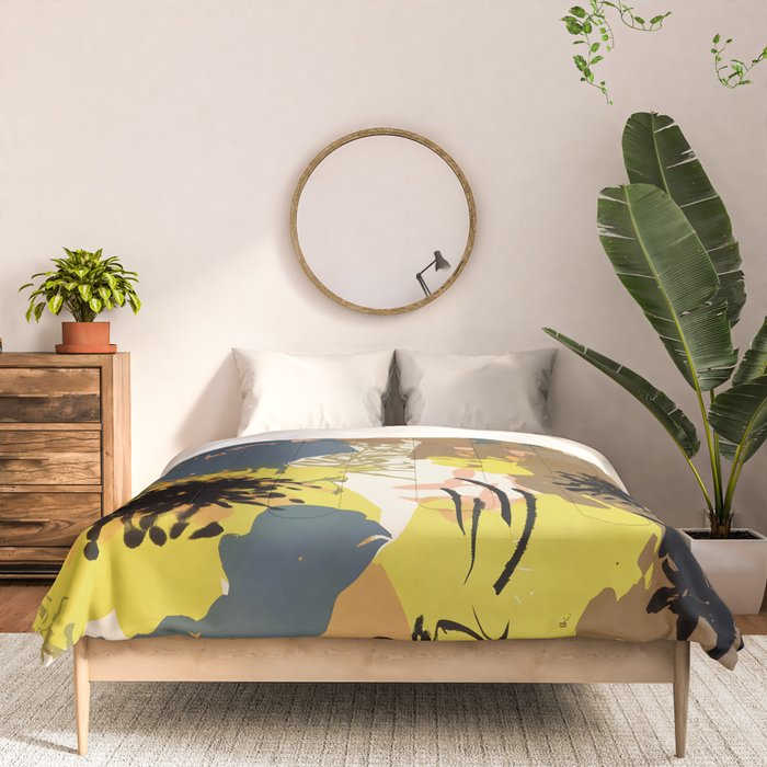 Yellow Ochre Florals Comforter Gallery Image 3