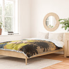 Yellow Ochre Florals Duvet Cover Gallery Image 2