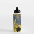 Yellow Ochre Florals Water Bottle Gallery Image 3