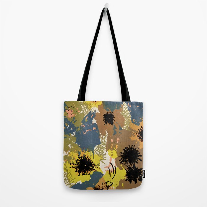 Yellow Ochre Florals Tote Bag Gallery Image 2