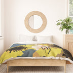 Yellow Ochre Florals Duvet Cover Gallery Image 3