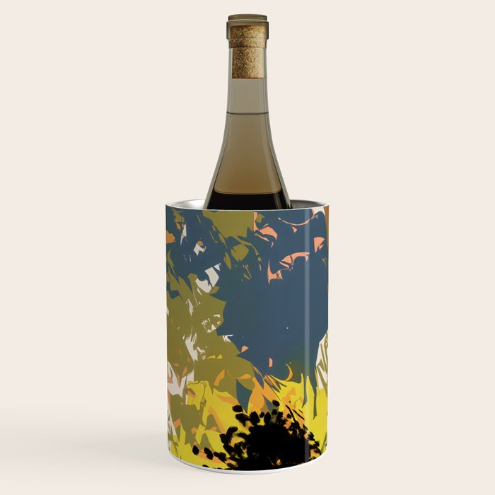 Yellow Ochre Florals Wine Chiller Gallery Image 2