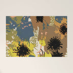 Yellow Ochre Florals Welcome Mat Gallery Image 1