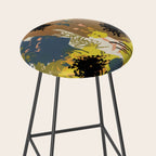 Yellow Ochre Florals Stool Gallery Image 2