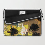 Yellow Ochre Florals Laptop Sleeve Gallery Image 2