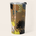 Yellow Ochre Florals Travel Mug Gallery Image 2