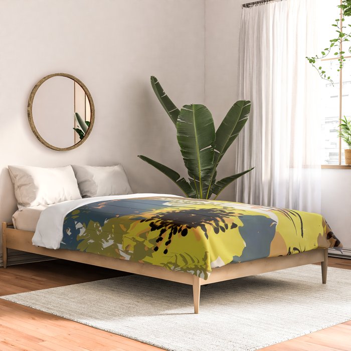 Yellow Ochre Florals Comforter Gallery Image 2