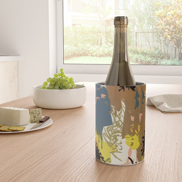 Yellow Ochre Florals Wine Chiller Gallery Image 4