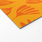 Orange Toned Wispy Leaves Contemporary Abstract Pattern Welcome Mat Gallery Image 2