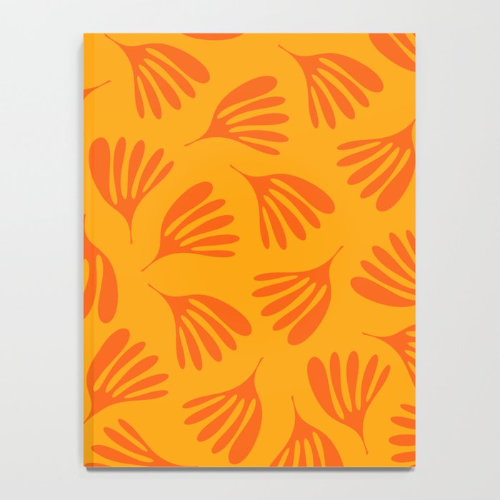 Orange Toned Wispy Leaves Contemporary Abstract Pattern Notebook Gallery Image 4