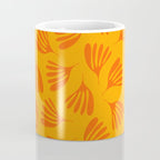 Orange Toned Wispy Leaves Contemporary Abstract Pattern Coffee Mug Gallery Image 4
