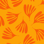 Orange Toned Wispy Leaves Contemporary Abstract Pattern Coffee Mug Gallery Image 2