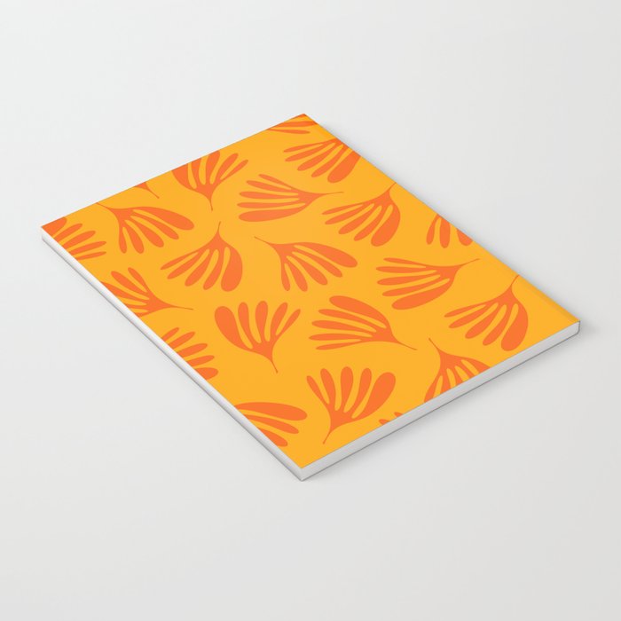 Orange Toned Wispy Leaves Contemporary Abstract Pattern Notebook Gallery Image 3