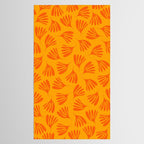 Orange Toned Wispy Leaves Contemporary Abstract Pattern Tablecloth Gallery Image 2