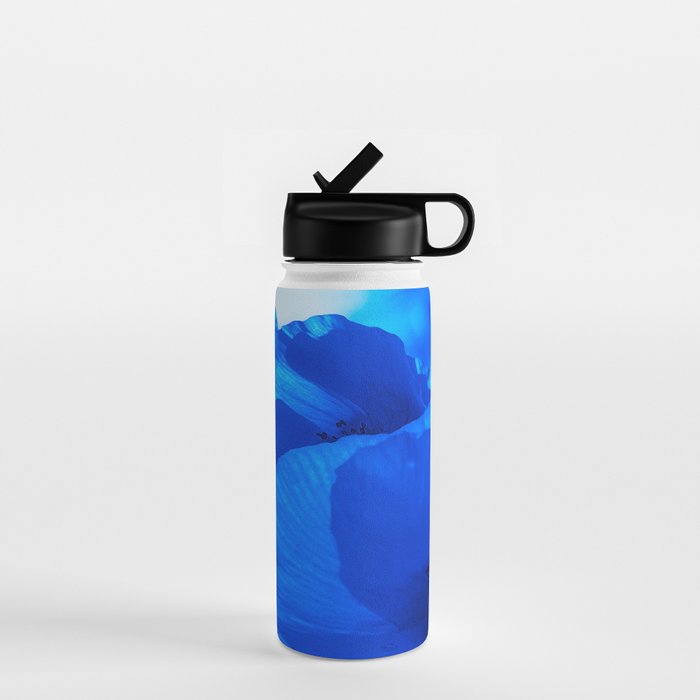 Blue Poppies #decor #society6 #buyart Water Bottle Gallery Image 1