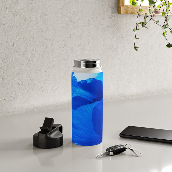 Blue Poppies #decor #society6 #buyart Water Bottle Gallery Image 5