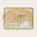 Flower Power Surfy Butterfly // Retro surf art by surfy birdy Laptop Sleeve Gallery Image 1