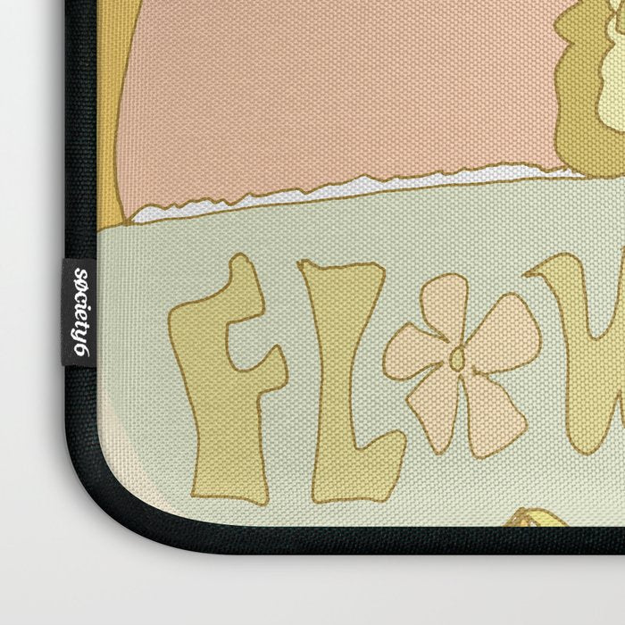 Flower Power Surfy Butterfly // Retro surf art by surfy birdy Laptop Sleeve Gallery Image 3