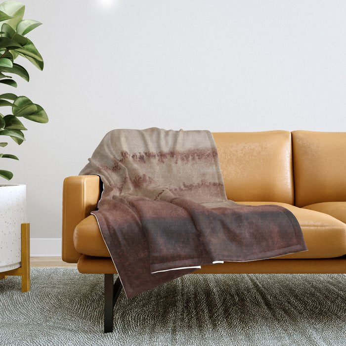 WITHIN THE TIDES - CINNAMON DARK Throw Blanket Gallery Image 1