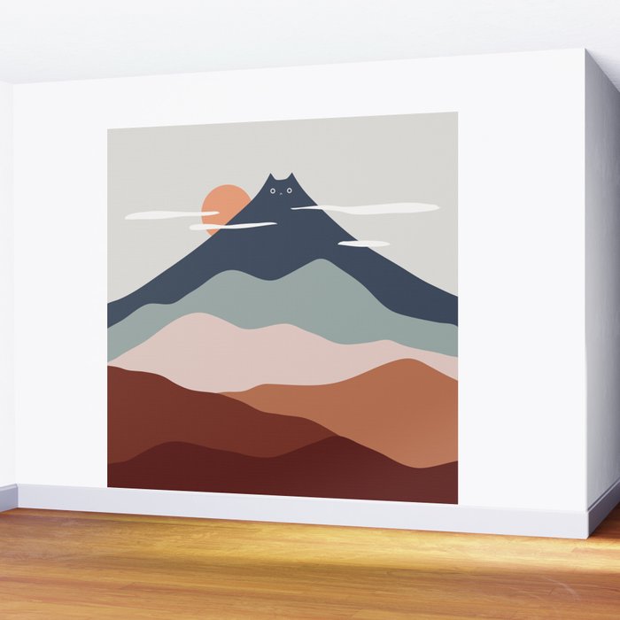 Cat Landscape 21 Wall Mural Gallery Image 2