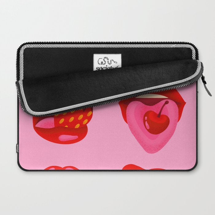 Fruity & Flirty on Light Pink Laptop Sleeve Gallery Image 2