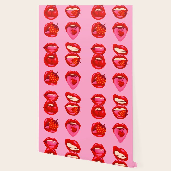 Fruity & Flirty on Light Pink Wallpaper Gallery Image 2