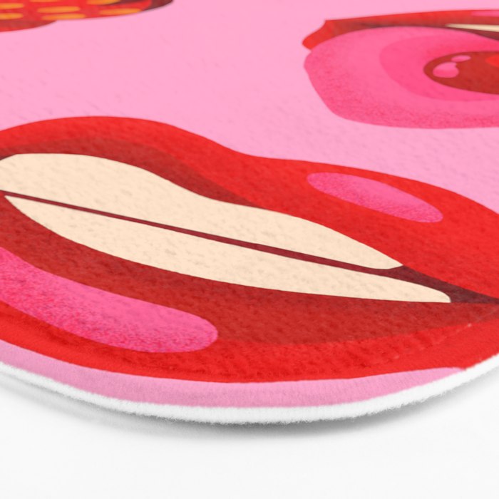 Fruity & Flirty on Light Pink Bath Mat Gallery Image 3