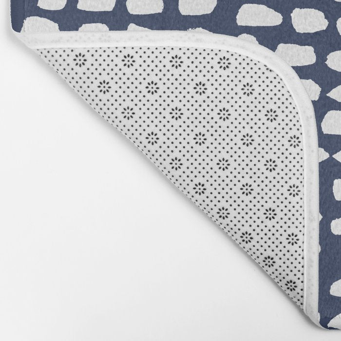 Dots (Navy) Bath Mat Gallery Image 2