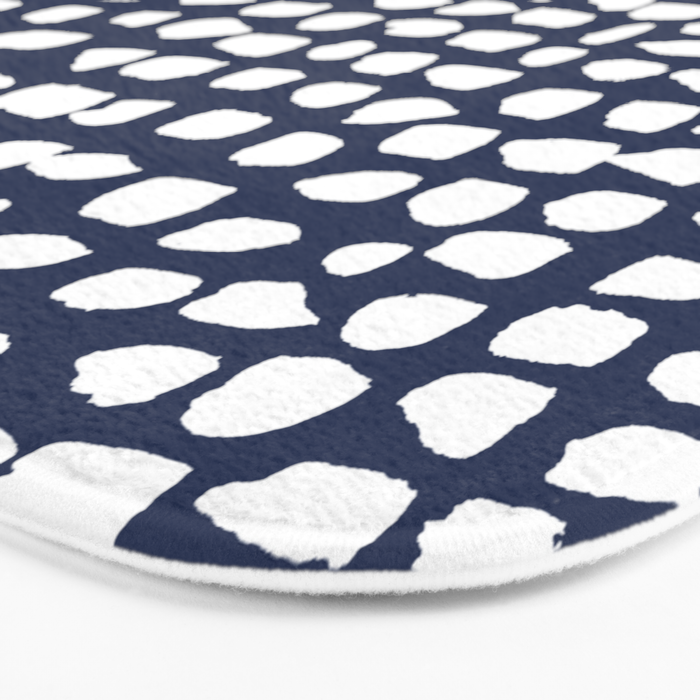Dots (Navy) Bath Mat Gallery Image 3