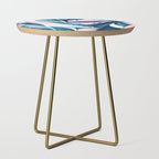 Botanical leaf pink and blue Side Table Gallery Image 1