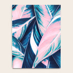 Botanical leaf pink and blue Notebook Gallery Image 4