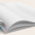 Botanical leaf pink and blue Notebook Gallery Image 2
