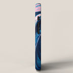 Botanical leaf pink and blue iPhone Case Gallery Image 2