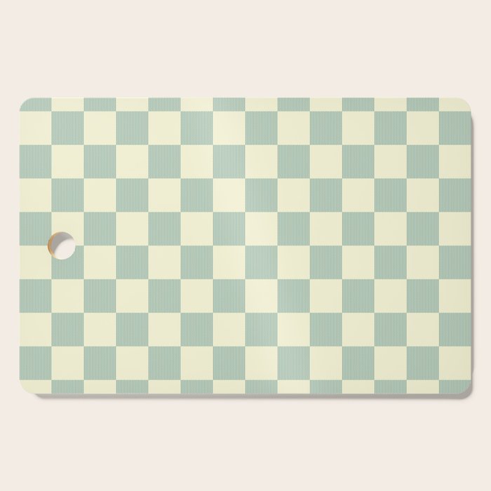 Textured Plaid pattern blue and white Cutting Board Gallery Image 1