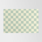 Textured Plaid pattern blue and white Rug Gallery Image 2