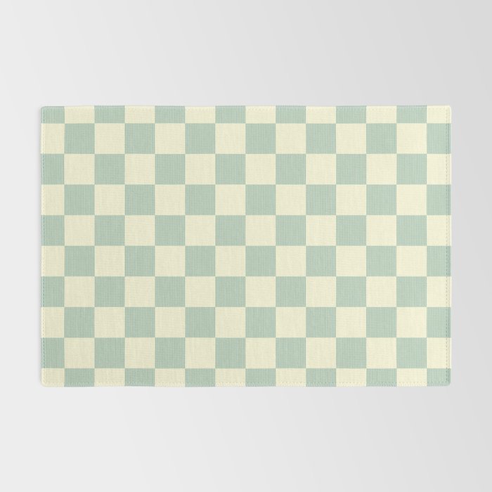 Textured Plaid pattern blue and white Rug Gallery Image 2