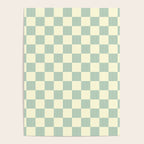 Textured Plaid pattern blue and white Poster Gallery Image 4