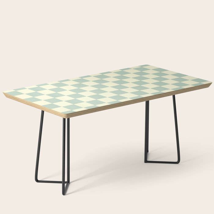 Textured Plaid pattern blue and white Coffee Table Gallery Image 1