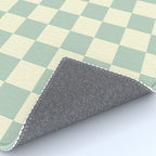 Textured Plaid pattern blue and white Rug Gallery Image 4
