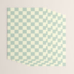 Textured Plaid pattern blue and white Wrapping Paper Gallery Image 3